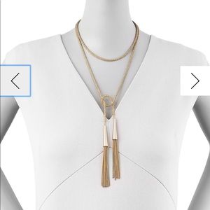 Kendre Scott gold chain tassel necklace